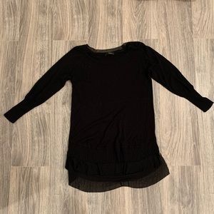 Black sweater with mesh detail